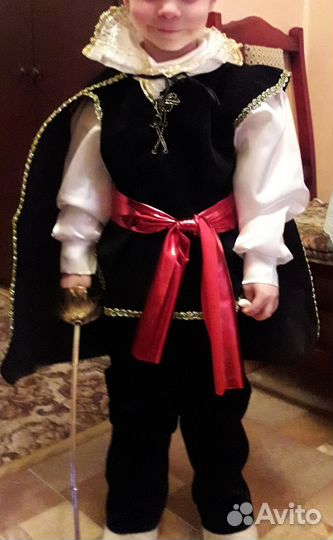 Карнавальный костюм Зорро, размер 28