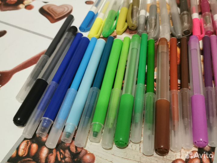 Фломастеры и гелевые ручки, б/у