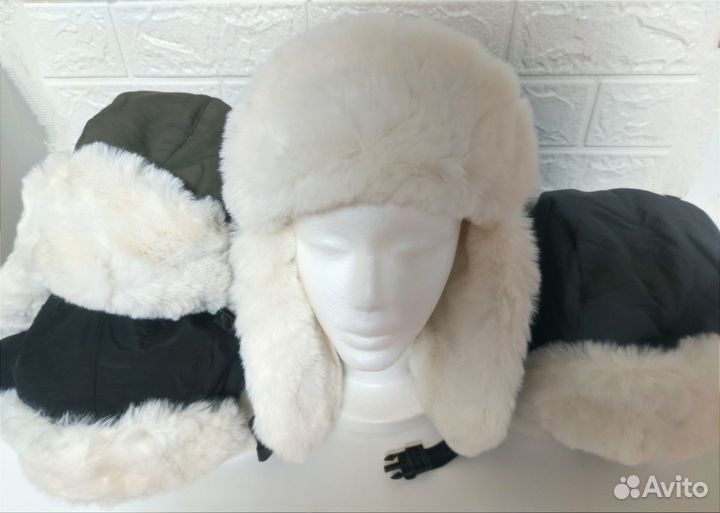 Шапка меховая зимняя весенняя ушанка теплая