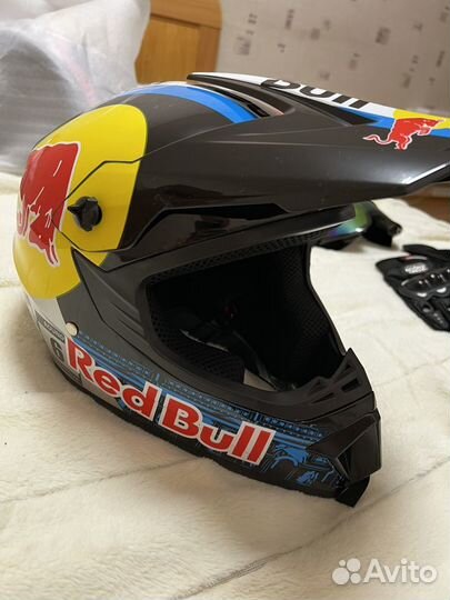 Новый Шлем эндуро, мотокросс, велосипед Red Bull