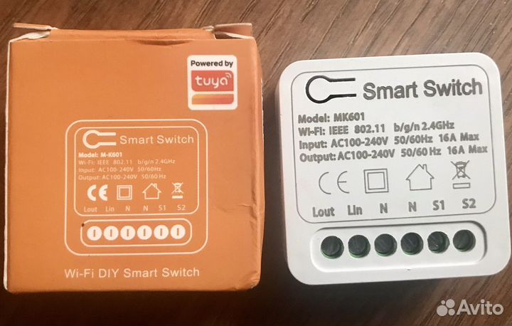 Беспроводной wi-fi выключатель tuya