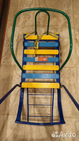 Санки с колёсиками Ника+сиденье