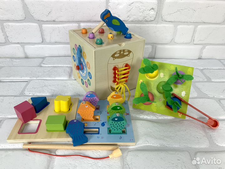 Развивающий Куб 8в1 Монтессори