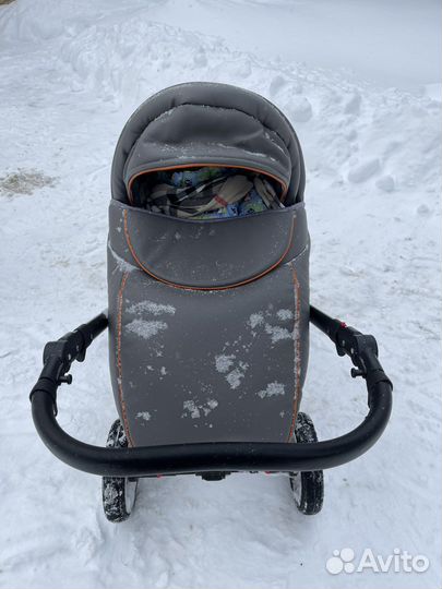 Коляска 2 в 1 indigo эко кожа