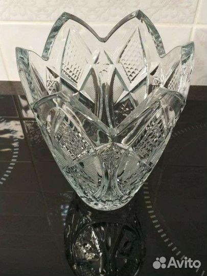 СССР хрусталь ваза для цветов рог кубок