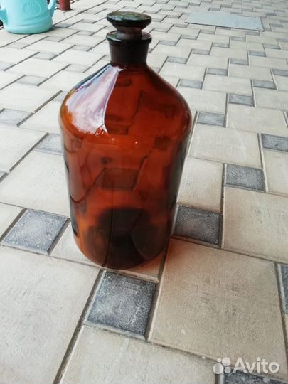 Бутыль темное стекло 5 литров