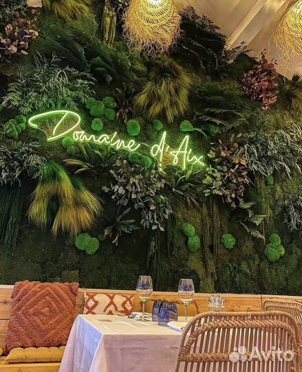 Картина из мха в ресторан или кафе