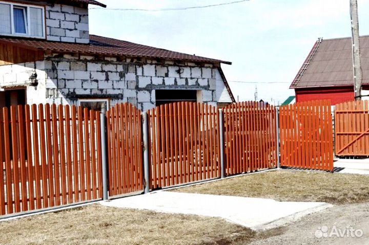 Забор из штакетника цена за метр, ворота, калитки