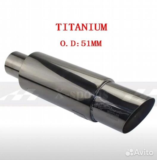 Глушитель, прямоток, банка HKS Hi-power