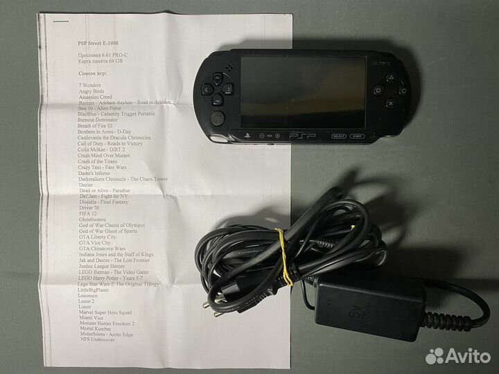 Sony PSP Street E1008 прошитая с играми 32 гб