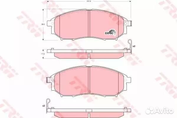 GDB3392 Колодки тормозные дисковые trw gdb3392