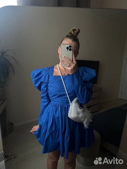 Платье женское синее 42-44