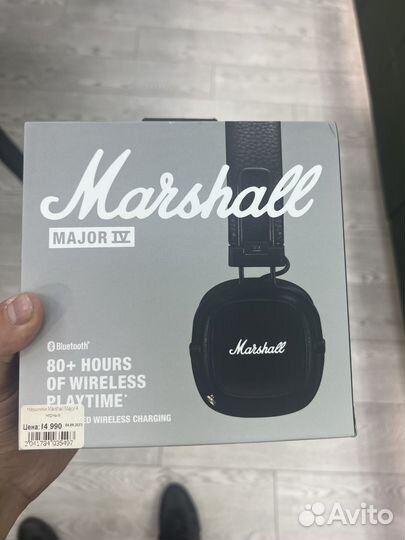 Наушники Marshall Major 4 Черные новые