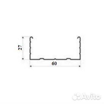 Профиль потолочный пп 60x27x3000 мм (0,6 мм)