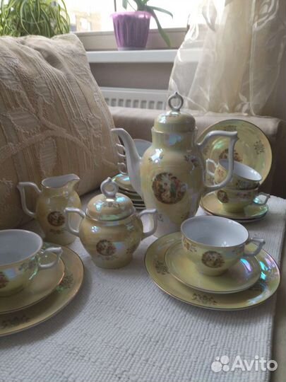 Чайный сервиз мадонна гдр 6 персон