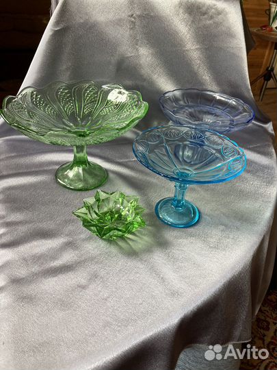 Ваза для фруктов на ножке СССР