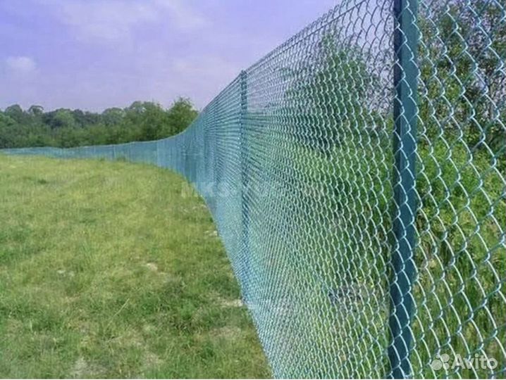 Забор из сетки рабицы
