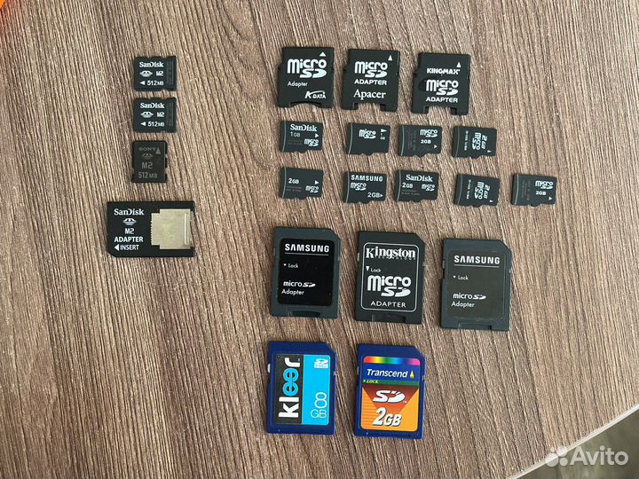 Карта памяти MicroSD, SD, M2, адаптер Sony PRO DUO
