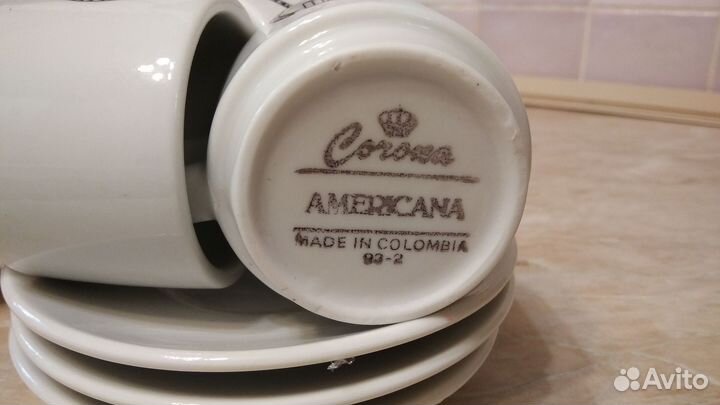 Кофейный сервиз на 6 персон, фарфор