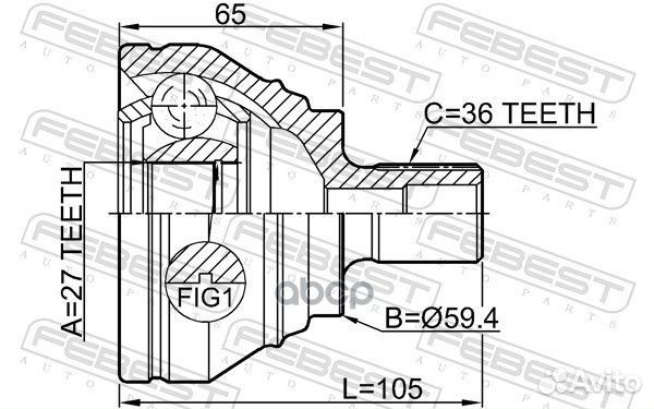 ШРУС внешний audi A3/A3 Sportback (8P) 2003-2013