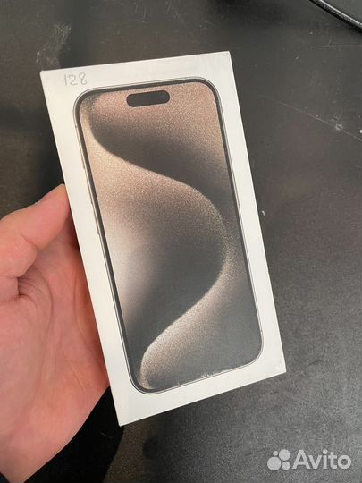iPhone 15 pro 128 natural titan j/a 1 sim + e-sim