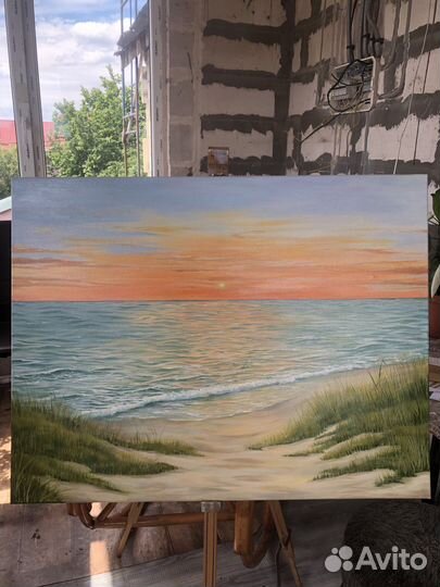 Картина маслом морской пейзаж (море) 90*70