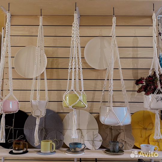 Кашпо подвесное макраме