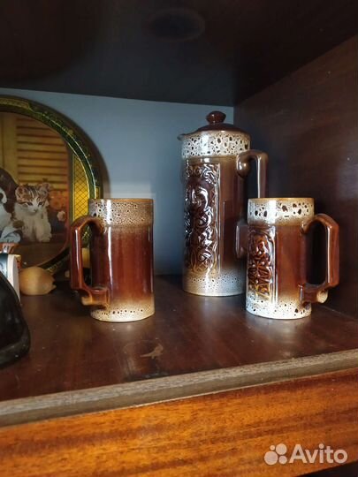 Бокалы, фужеры, набор кувшин и стаканы