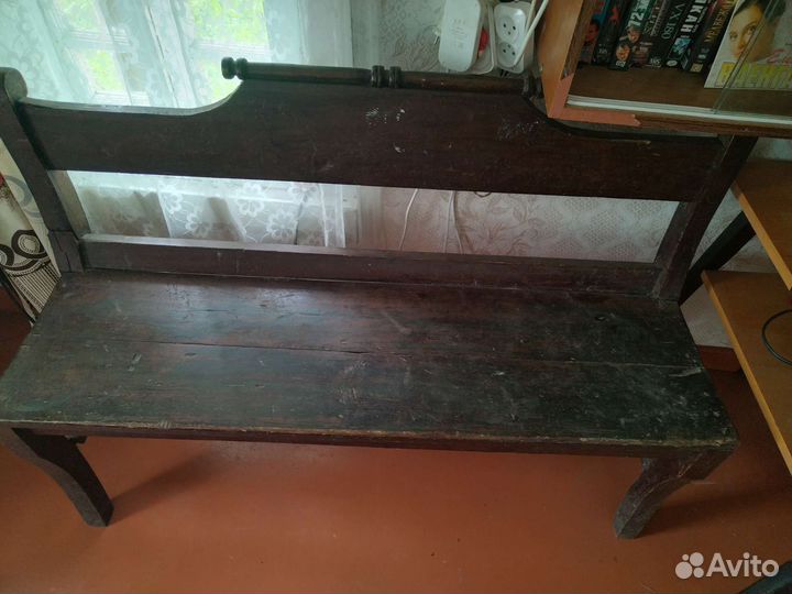 Санки, стол, скамейки комод старинные