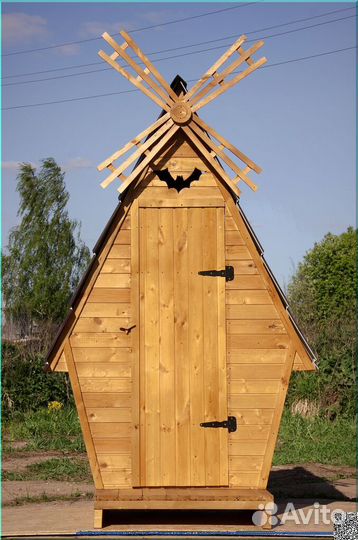 Уличный туалет деревянный JWL463