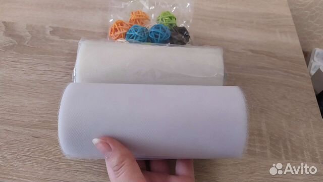 Фатин белый и бежевый