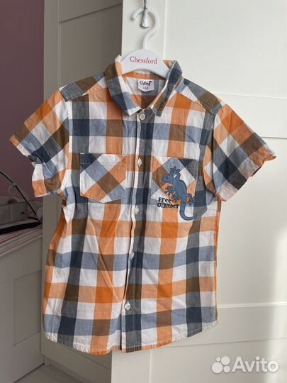 Рубашки с коротким рукавом сорочки в клетку