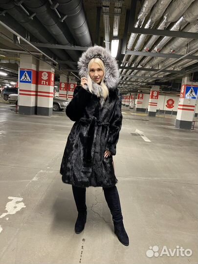 Шуба из меха кролика