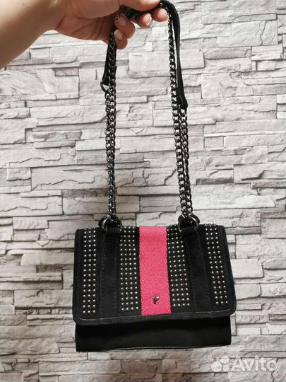 Сумка-клатч zara натуральная замша