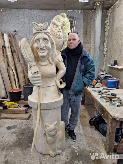 Фигуры садовые из дерева