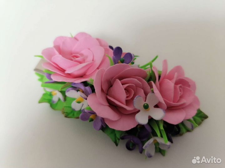 Ободок с цветами, новогодними композициями