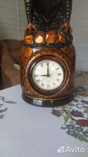Часы каминные в стиле хохлома