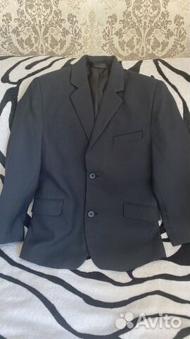 Школьный пиджак для мальчика 134 серый