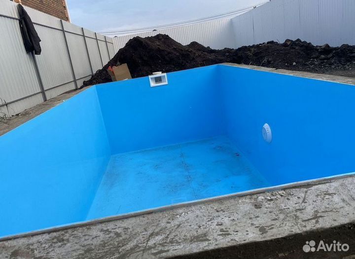 Бассейн из полипропилена 6м*3м*1,5м
