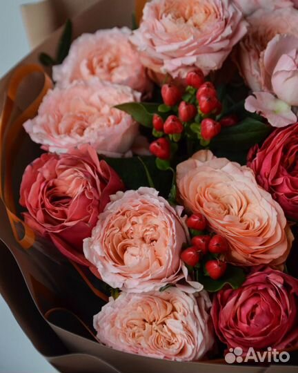 Пионовидные розы цветы букеты с доставкой