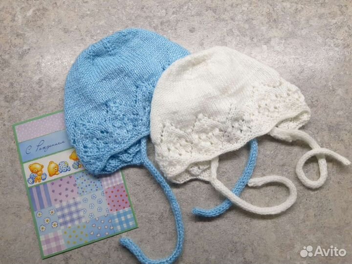 Вязаная шапочка для новорожденного