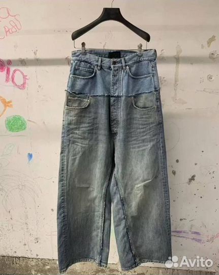 Джинсы balenciaga cut up baggy pants