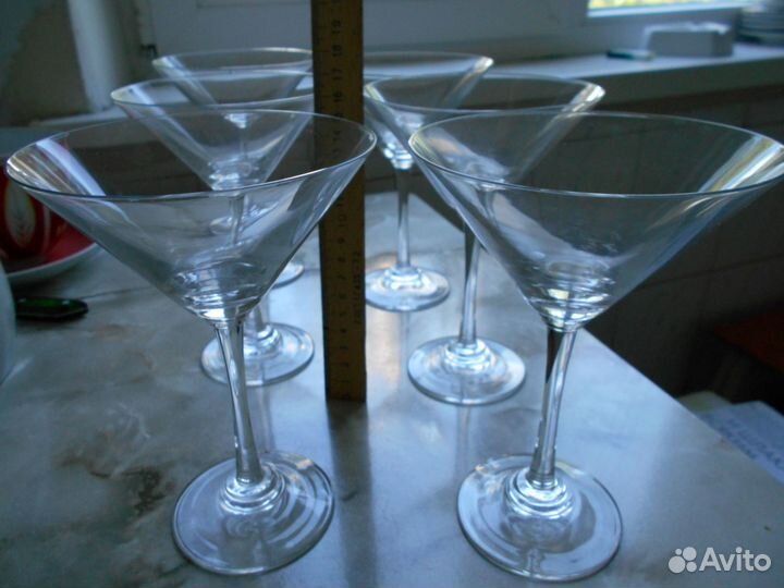 Большие бокалы для мартини. 6 шт