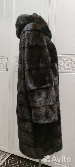Шуба норковая с капюшоном 44 46