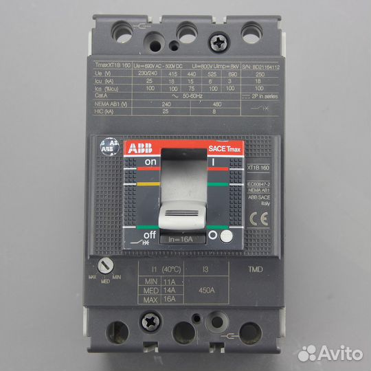 Выключатель автоматический ABB XT1B 1SDA066799R1