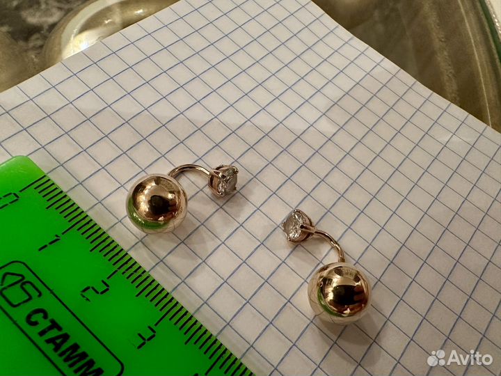 Золотые серьги 585