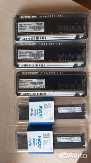 Новые DDR4 16Gb 2666/3200Mhz оригинал
