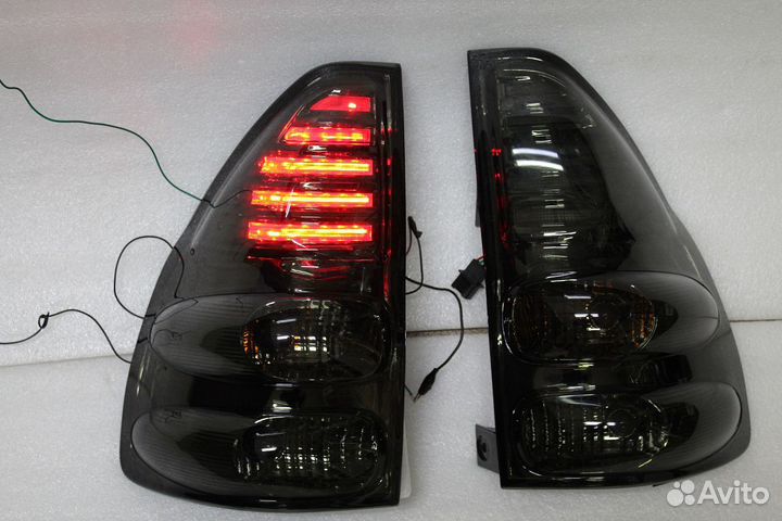 Prado 120 LED Стоп сигналы диодные Черные G6VA8