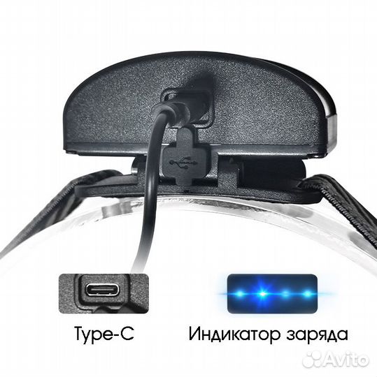 Новый фонарь налоб 3 Ватт, до 3 часов, PT-FLG47