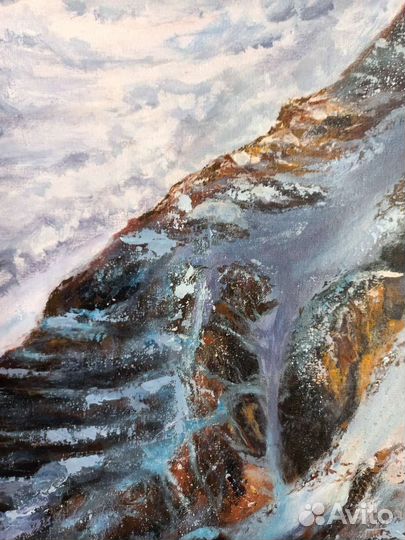 Картина горы, холст 60х80см. Горный пейзаж